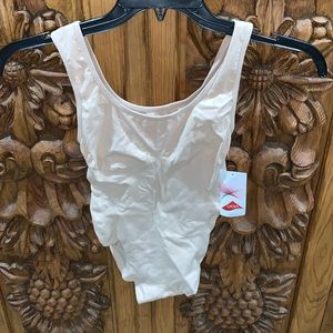 NWT lycra small/med beige shapewear with thong back